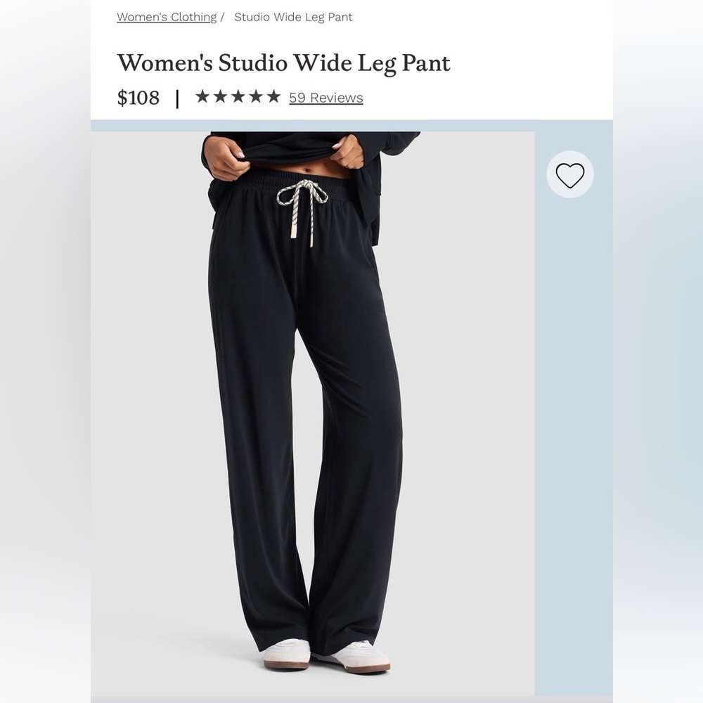 Cozy earth studio wide leg pant